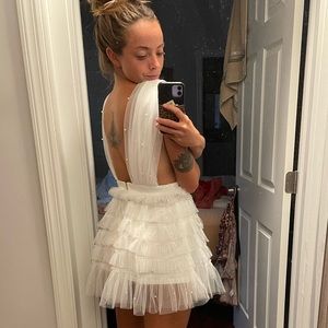 Untamed Petals Tulle Mini Dress